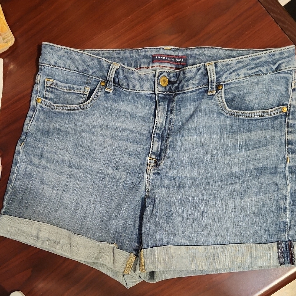 Tommy Hilfiger Blue Denim Jean Shorts Size 14